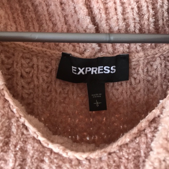 SOLD/MB - Express Cozy Peach Cowl Neck Sweater - Picture 2 of 2